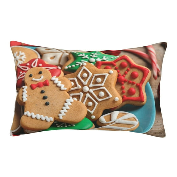 Bixox Christmas Cookies Printed Pillow Protector,Super Soft Ideal for Home,Guests,Rentals - 16"x24"
