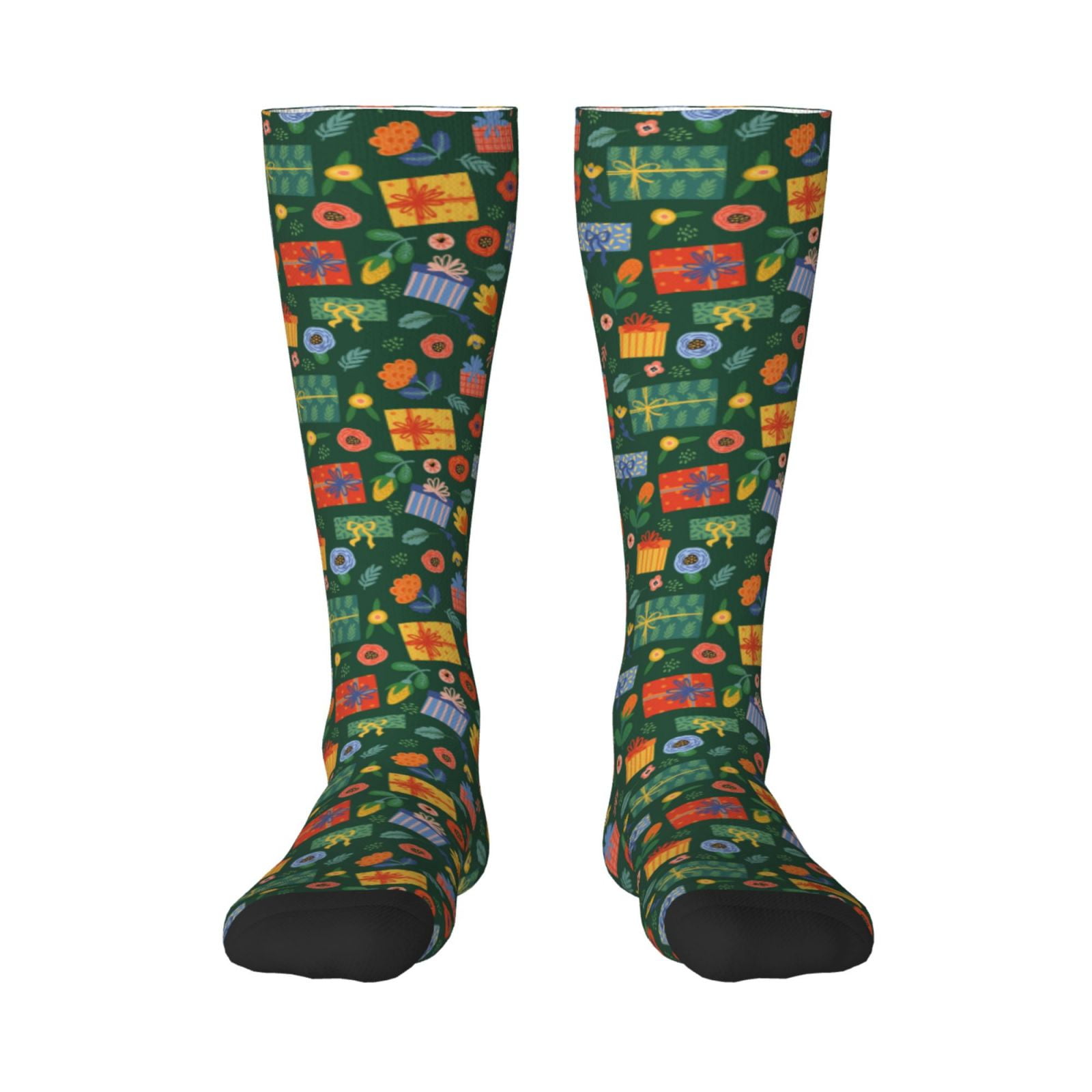 Bixox Christmas Gift Patterned Men's and Women's Knee Socks High Socks