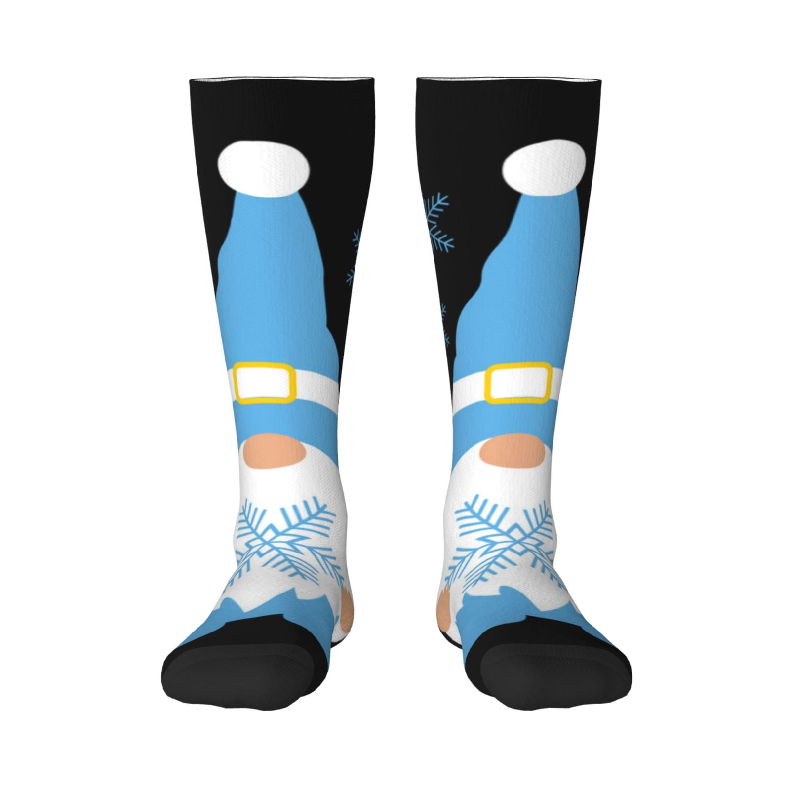 Bixox Christmas Gnome Snowflake Patterned Men's and Women's Knee Socks
