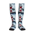 thumbnail image 1 of Bixox Circular Lighthouse Print Compression Socks,Compression Socks Women & Men Circulation for Medical,Running,Athletic, 1 of 7