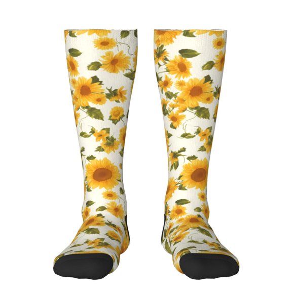 Bixox Classical Cute Sunflower NO.101 Patterned Men's and Women's Knee Socks High Socks Outdoor Sports Socks