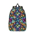 thumbnail image 1 of Bixox Colored Glass1 Printing Canvas Backpack Lightweight Casual Travel Backpack School Backpack Fits 15.6 Inch Notebook, 1 of 5