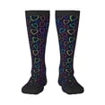 thumbnail image 1 of Bixox Colored Hearts Patterned Men's and Women's Knee Socks High Socks Outdoor Sports Socks, 1 of 5