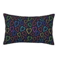 thumbnail image 1 of Bixox Colored Hearts Printed Pillow Protector,Super Soft Ideal for Home,Guests,Rentals - 20"x30", 1 of 8