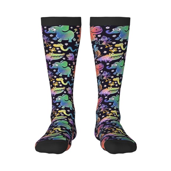Bixox Colorful Animals Patterned Men's and Women's Knee Socks High Socks Outdoor Sports Socks