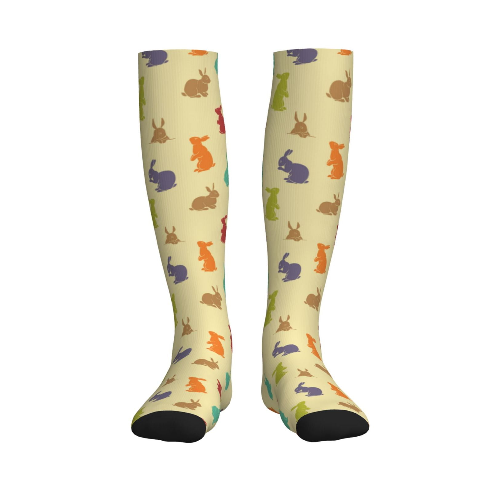 Bixox Colorful Rabbit Print Compression Socks,Compression Socks Women ...