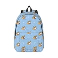 thumbnail image 1 of Bixox Corgi Dog Printing Canvas Backpack Lightweight Casual Travel Backpack School Backpack Fits 15.6 Inch Notebook, 1 of 5