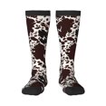 thumbnail image 1 of Bixox Cow Skin Patterned Men's and Women's Knee Socks High Socks Outdoor Sports Socks, 1 of 5