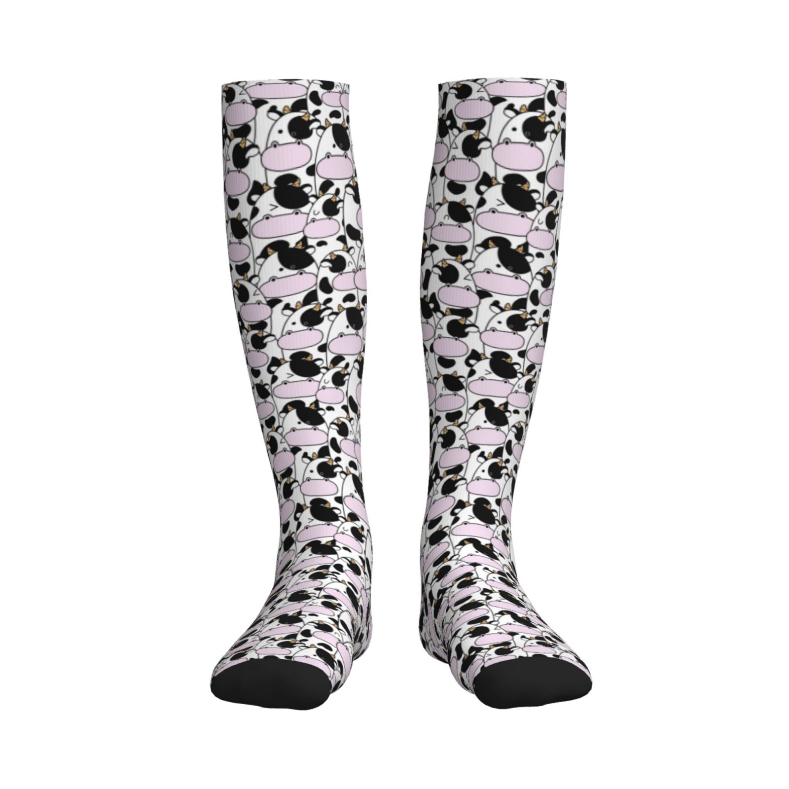 Bixox Cute Animal with Cow Print Compression Socks,Compression Socks ...