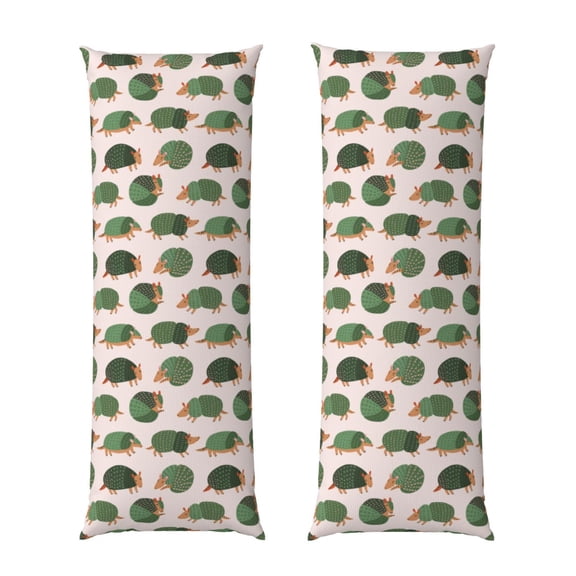 Bixox Cute Armadillo Print Body Pillow Cover with Zipper Closure, Cozy Fuzzy Fleece Body Pillow Case Cover 20 x 54 Inches,Long Body Pillow Pillowcase