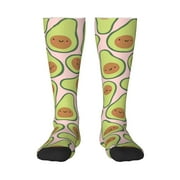 Bixox Cute Avocado Patterned Men's and Women's Knee Socks High Socks Outdoor Sports Socks