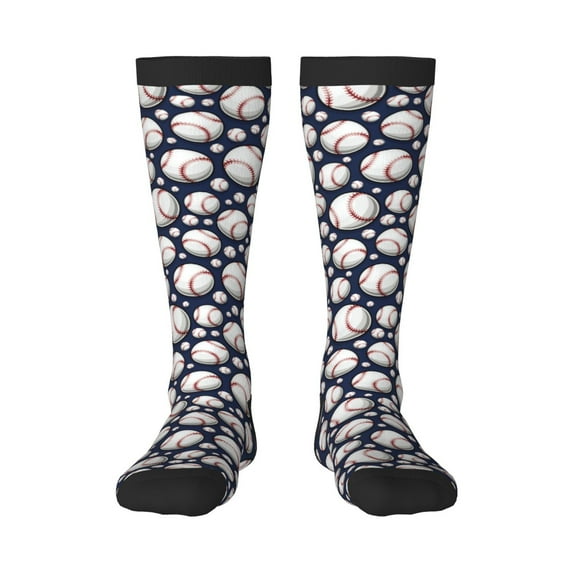 Bixox Cute Basebal Patterned Men's and Women's Knee Socks High Socks Outdoor Sports Socks