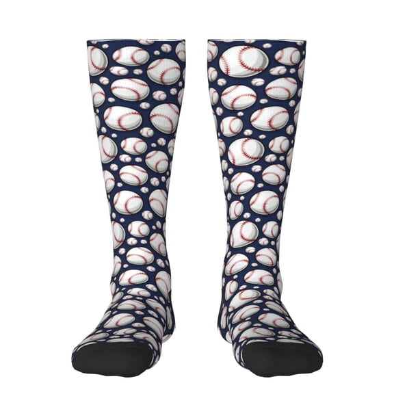 Bixox Cute Basebal Patterned Men's and Women's Knee Socks High Socks Outdoor Sports Socks