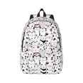 thumbnail image 1 of Bixox Cute Cat Printing Canvas Backpack Lightweight Casual Travel Backpack School Backpack Fits 15.6 Inch Notebook, 1 of 5