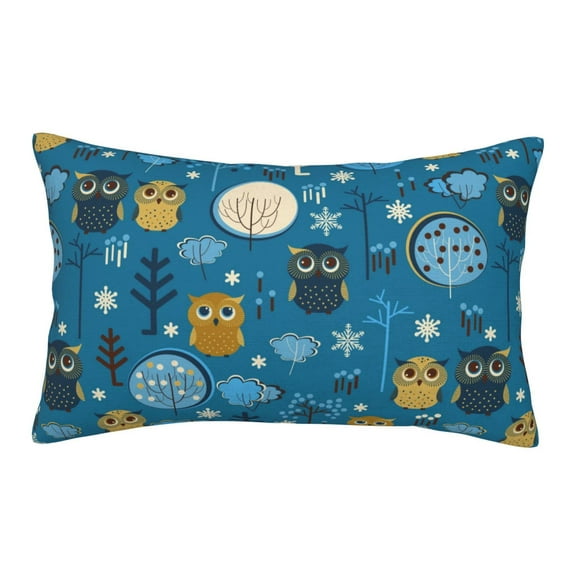 Bixox Cute Colorful Owls And Trees Printed Pillow Protector,Super Soft Ideal for Home,Guests,Rentals - 14"x20"