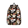 thumbnail image 1 of Bixox Cute Dog Panda Printing Canvas Backpack Lightweight Casual Travel Backpack School Backpack Fits 15.6 Inch Notebook, 1 of 5