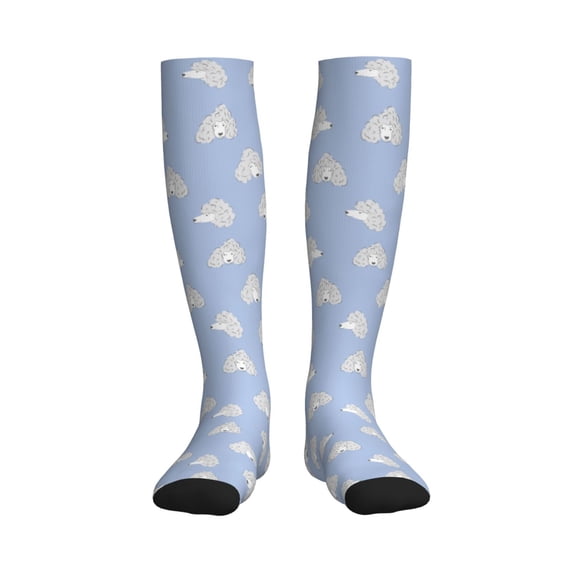 Bixox Cute Poodle Dog Print Compression Socks,Compression Socks Women & Men Circulation for Medical,Running,Athletic