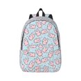 thumbnail image 1 of Bixox Cute Rabbit Printing Canvas Backpack Lightweight Casual Travel Backpack School Backpack Fits 15.6 Inch Notebook, 1 of 5