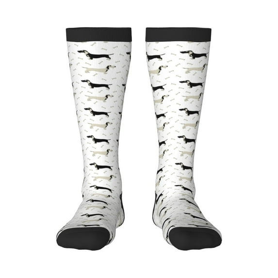 Bixox Dachshund Dog Patterned Men's and Women's Knee Socks High Socks Outdoor Sports Socks
