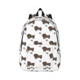 thumbnail image 1 of Bixox Dachshund Dog Printing Canvas Backpack Lightweight Casual Travel Backpack School Backpack Fits 15.6 Inch Notebook, 1 of 5