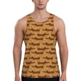 thumbnail image 1 of Bixox Dachshund Dog Puppy Pattern Men's Gym Tank Tops Workout Sleeveless T-Shirts Athletic Muscle Tank Training Bodybuilding Shirts,S-4XL, 1 of 7