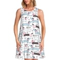thumbnail image 1 of Bixox Dachshund Dog Puppy Print Women's Sleeveless A-Line Dress with Pockets, Casual Knee-Length Tank Dress for Summer-XX-Large, 1 of 7