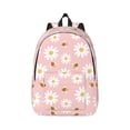 thumbnail image 1 of Bixox Daisy And Bee Printing Canvas Backpack Lightweight Casual Travel Backpack School Backpack Fits 15.6 Inch Notebook, 1 of 5