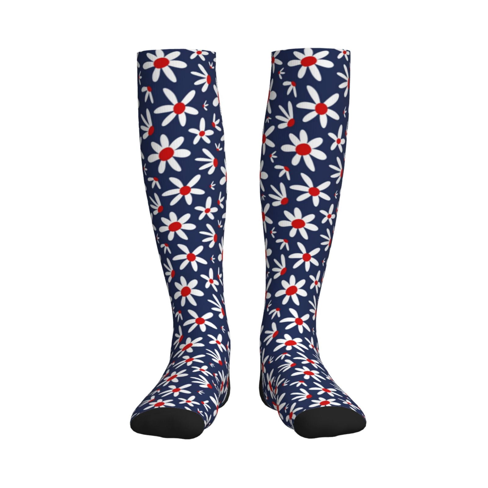 Bixox Daisy Flowers Print Compression Socks,Compression Socks Women ...