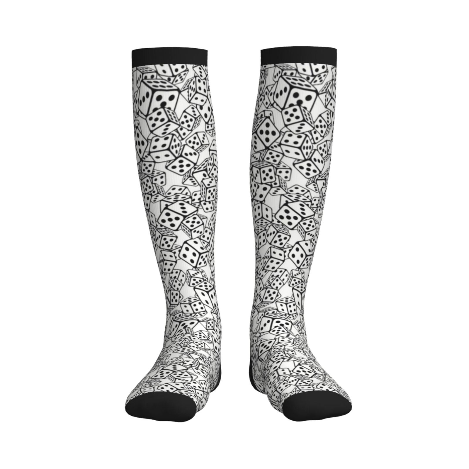 Bixox Dice Cubes Print Compression Socks,Compression Socks Women & Men ...