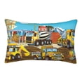 thumbnail image 1 of Bixox Different Construction Site Vehicles Printed Pillow Protector,Super Soft Ideal for Home,Guests,Rentals - 16"x24", 1 of 8
