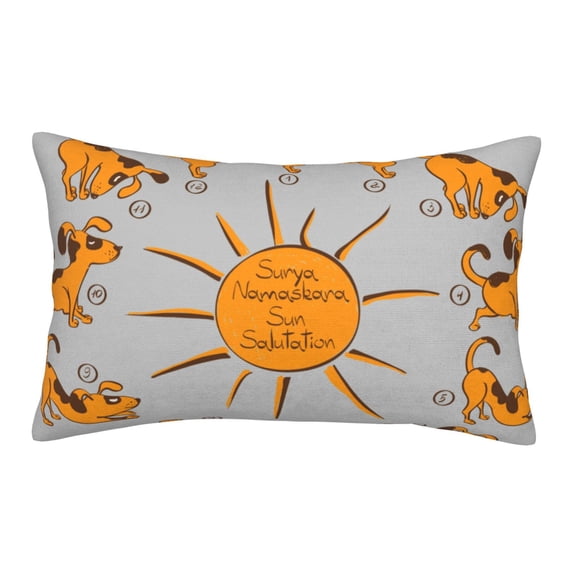 Bixox Dog Doing Yoga Printed Pillow Protector,Super Soft Ideal for Home,Guests,Rentals - 14"x20"