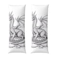 thumbnail image 1 of Bixox Dragon Nest Sketch Print Body Pillow Cover with Zipper Closure, Cozy Fuzzy Fleece Body Pillow Case Cover 20 x 54 Inches,Long Body Pillow Pillowcase, 1 of 6