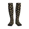 thumbnail image 1 of Bixox Elegant Gold Moose Print Compression Socks,Compression Socks Women & Men Circulation for Medical,Running,Athletic, 1 of 7