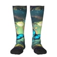 thumbnail image 1 of Bixox Enchanted Forest Butterfly A Patterned Men's and Women's Knee Socks High Socks Outdoor Sports Socks, 1 of 5
