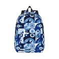 thumbnail image 1 of Bixox Evil Eye Printing Canvas Backpack Lightweight Casual Travel Backpack School Backpack Fits 15.6 Inch Notebook, 1 of 5