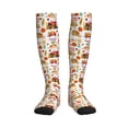 thumbnail image 1 of Bixox Fall Farm Pumpkin Print Compression Socks,Compression Socks Women & Men Circulation for Medical,Running,Athletic, 1 of 7