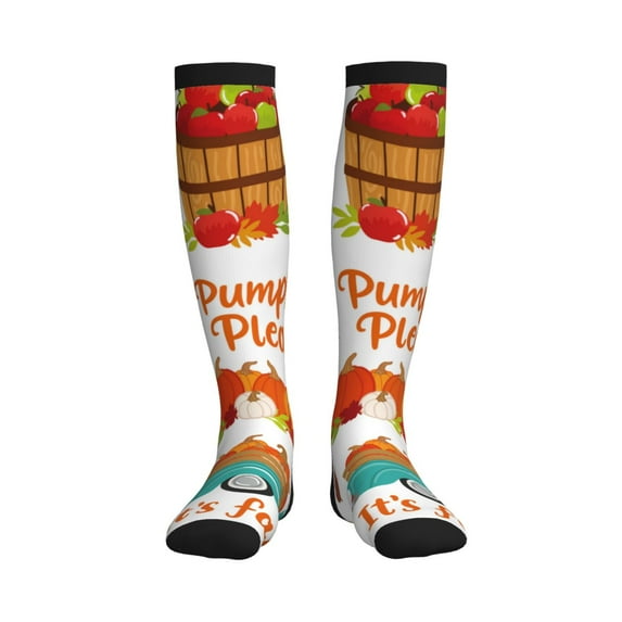 Bixox Fall Pumpkins Print Compression Socks,Compression Socks Women & Men Circulation for Medical,Running,Athletic