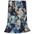 thumbnail image 1 of Bixox Fleece Blanket Abstract Blue Squares Pattern Super Soft Double-Sided Microfiber Flannel Blanket for Sofa, Bed, Couch,Suitable for All Seasons - 50"x40", 1 of 5