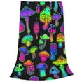 thumbnail image 1 of Bixox Fleece Blanket Bright Mushrooms Pattern Super Soft Double-Sided Microfiber Flannel Blanket for Sofa, Bed, Couch,Suitable for All Seasons - 80"x60", 1 of 5