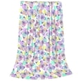 thumbnail image 1 of Bixox Fleece Blanket Butterflies on Polka Dots Pattern Super Soft Double-Sided Microfiber Flannel Blanket for Sofa, Bed, Couch, Suitable for All Seasons - 60"x50", 1 of 5