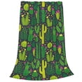 thumbnail image 1 of Bixox Fleece Blanket Cactus 1 Pattern Super Soft Double-Sided Microfiber Flannel Blanket for Sofa, Bed, Couch, Suitable for All Seasons -, 1 of 5