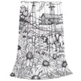 thumbnail image 1 of Bixox Fleece Blanket Country Farm Scene Pattern Super Soft Double-Sided Microfiber Flannel Blanket for Sofa, Bed, Couch,Suitable for All Seasons -, 1 of 5