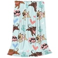 thumbnail image 1 of Bixox Fleece Blanket Cute Pug Dogs Pattern Super Soft Double-Sided Microfiber Flannel Blanket for Sofa, Bed, Couch,Suitable for All Seasons - 40"x30", 1 of 5