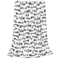 thumbnail image 1 of Bixox Fleece Blanket Fish Bones Pattern Super Soft Double-Sided Microfiber Flannel Blanket for Sofa, Bed, Couch, Suitable for All Seasons - 60"x50", 1 of 5