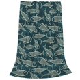 thumbnail image 1 of Bixox Fleece Blanket Fish Style Pattern Super Soft Double-Sided Microfiber Flannel Blanket for Sofa, Bed, Couch,Suitable for All Seasons - 80"x60", 1 of 5