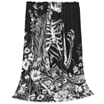thumbnail image 1 of Bixox Fleece Blanket Gothic Skull Floral Art Pattern Super Soft Double-Sided Microfiber Flannel Blanket for Sofa, Bed, Couch,Suitable for All Seasons - 60"x50", 1 of 5