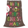 thumbnail image 1 of Bixox Fleece Blanket Ho Ho Ho Merry Christmas Pattern Super Soft Double-Sided Microfiber Flannel Blanket for Sofa, Bed, Couch,Suitable for All Seasons - 60"x50", 1 of 5