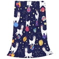 thumbnail image 1 of Bixox Fleece Blanket Lama in Space Pattern Super Soft Double-Sided Microfiber Flannel Blanket for Sofa, Bed, Couch,Suitable for All Seasons - 40"x30", 1 of 5