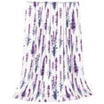 thumbnail image 1 of Bixox Fleece Blanket Lavender Flowers Pattern Super Soft Double-Sided Microfiber Flannel Blanket for Sofa, Bed, Couch, Suitable for All Seasons - 80"x60", 1 of 5