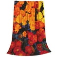 thumbnail image 1 of Bixox Fleece Blanket Marigold Flowers In Different Colors Pattern Super Soft Double-Sided Microfiber Flannel Blanket for Sofa, Bed, Couch,Suitable for All Seasons - 80"x60", 1 of 5